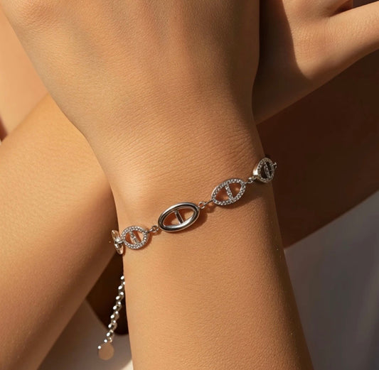 Bracelet Maille Marine Argent