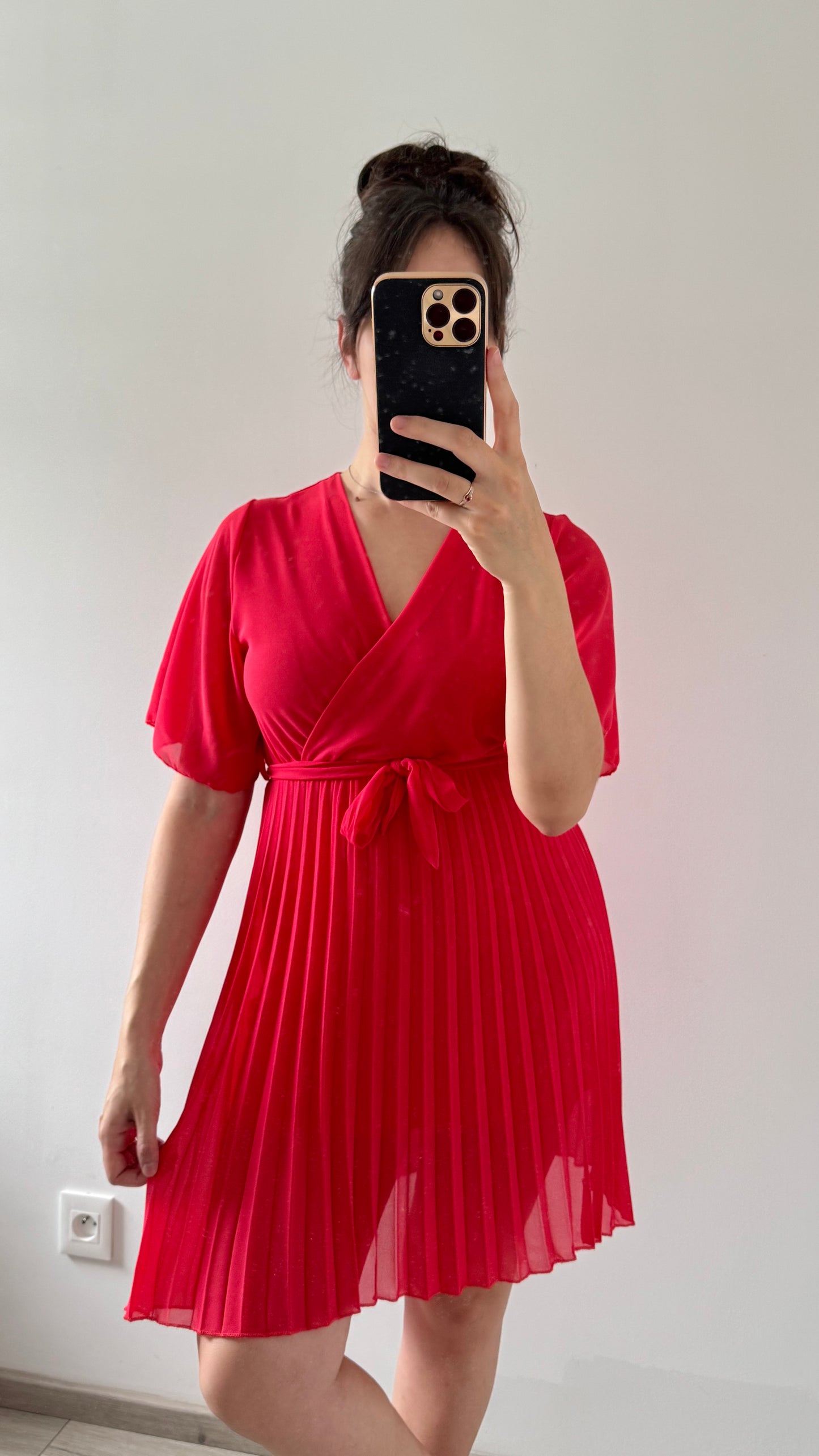Robe Courte ALEXIA Framboise