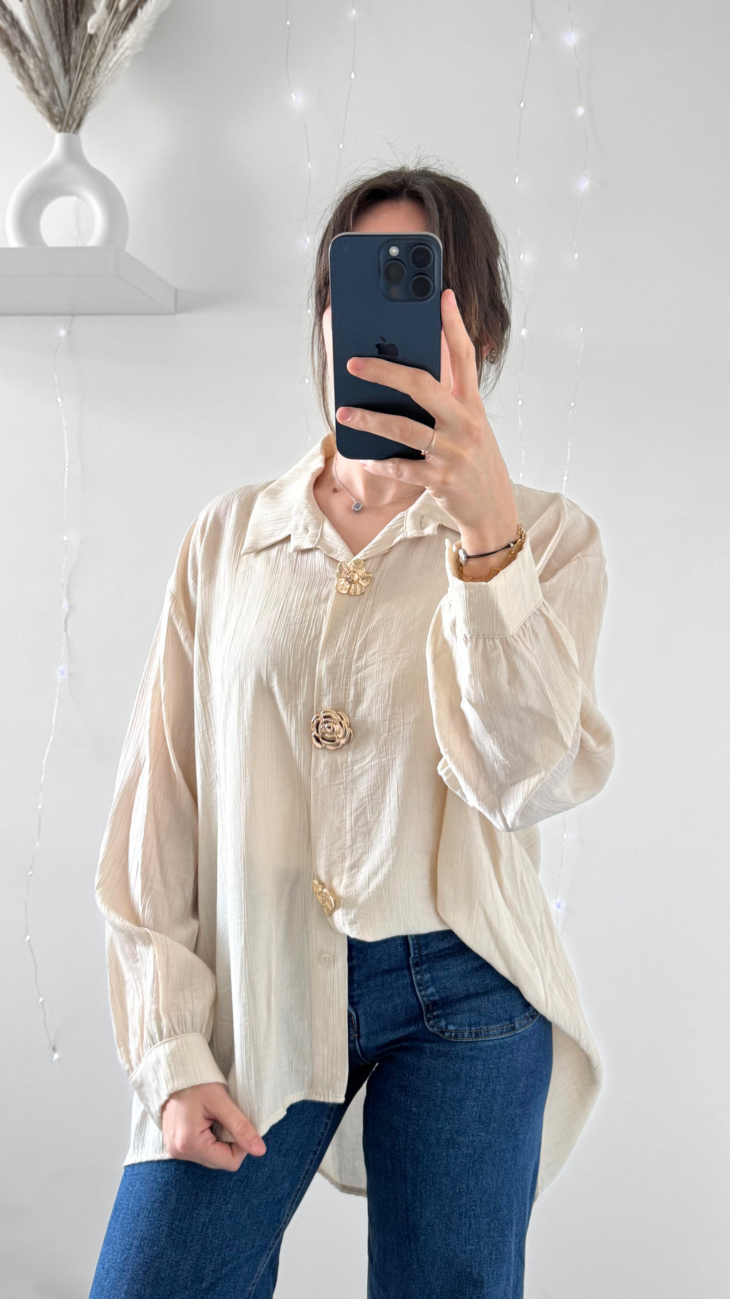 Chemise Avec Broches SOLÈNE Beige