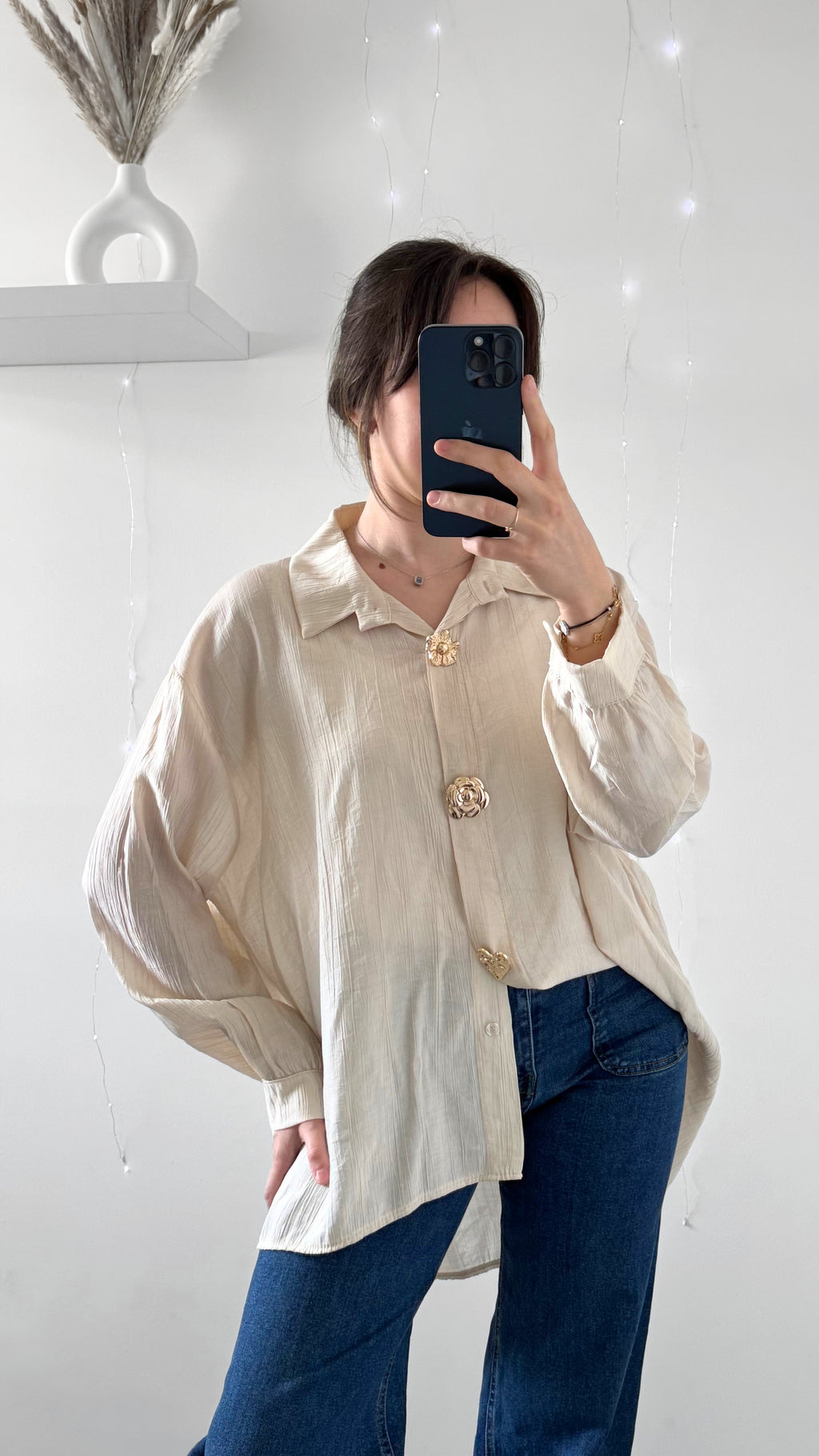 Chemise Avec Broches SOLÈNE Beige