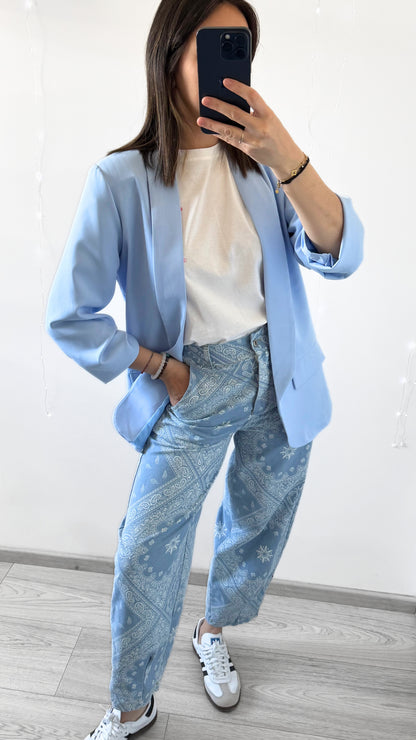 Jeans Ballon À Motif Bandana