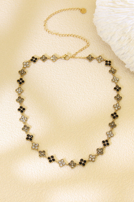 Collier PRINCESSE Ras-du-cou Strass Noir