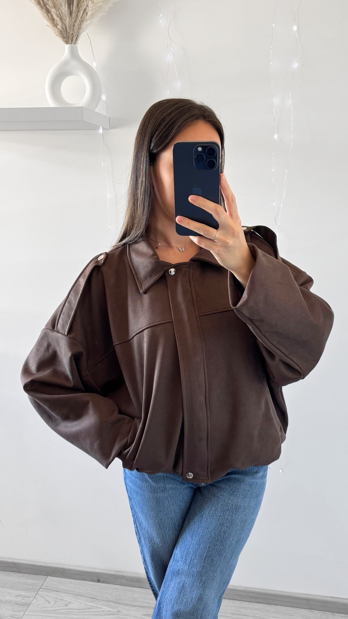 Veste En Daim LÉANA Chocolat
