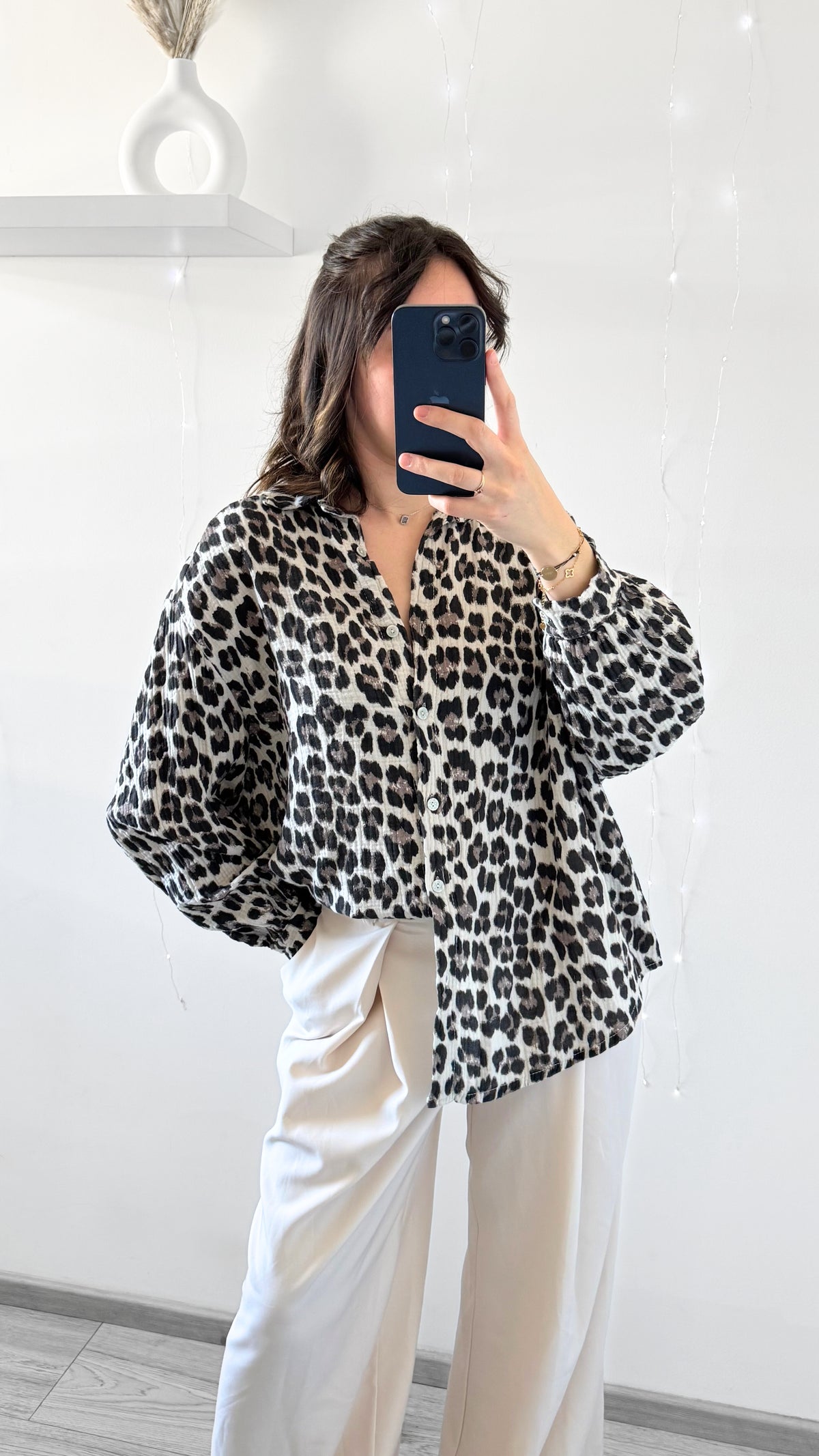 Chemise Léopard FÉLINE Taupe