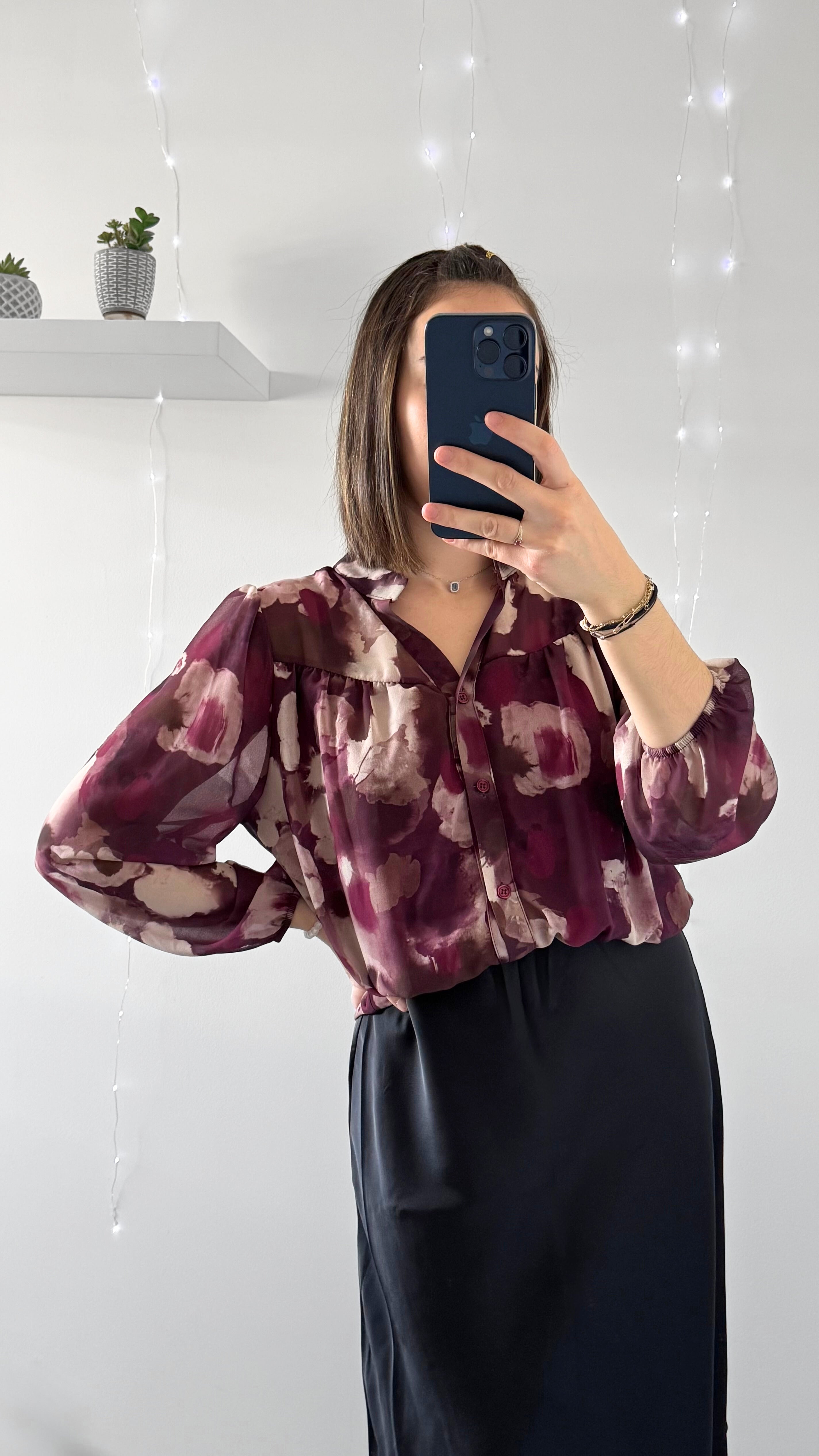 Chemisier FLORINE Prune