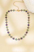 Collier PRINCESSE Ras-du-cou Strass Bleu