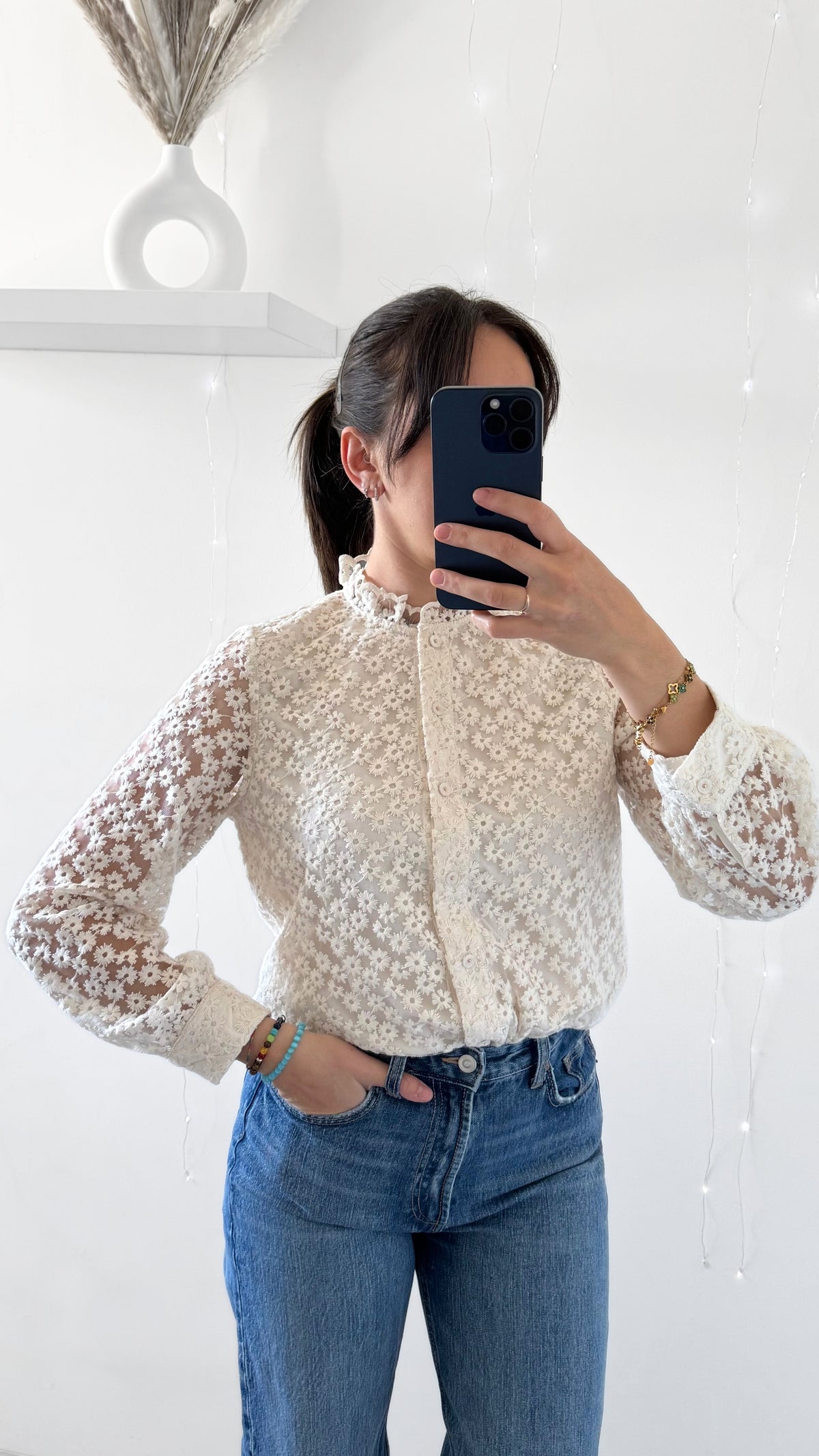 Chemise Dos Transparent CLÉA Crème