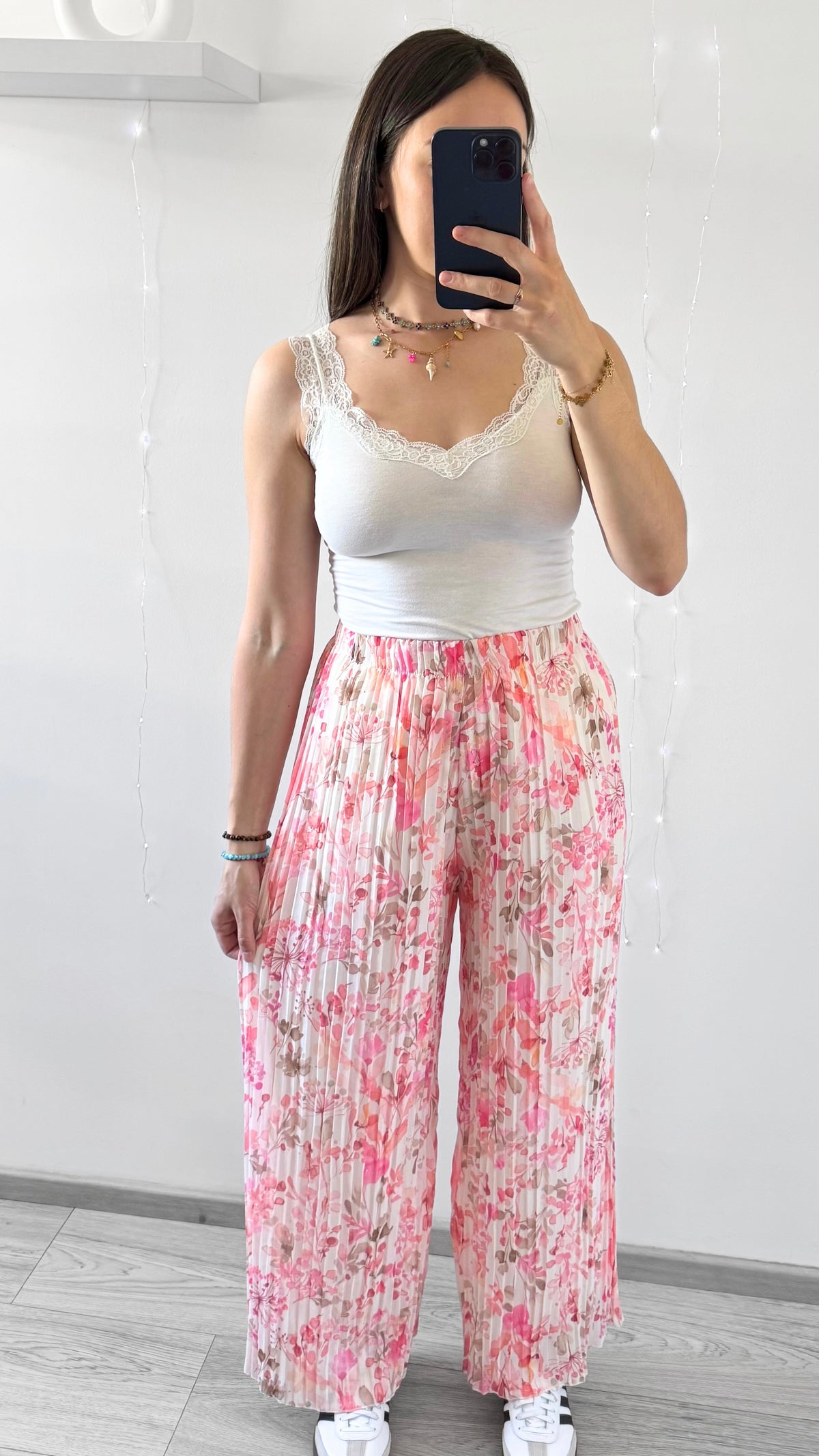Pantalon Plissé FLORA Rose Pale