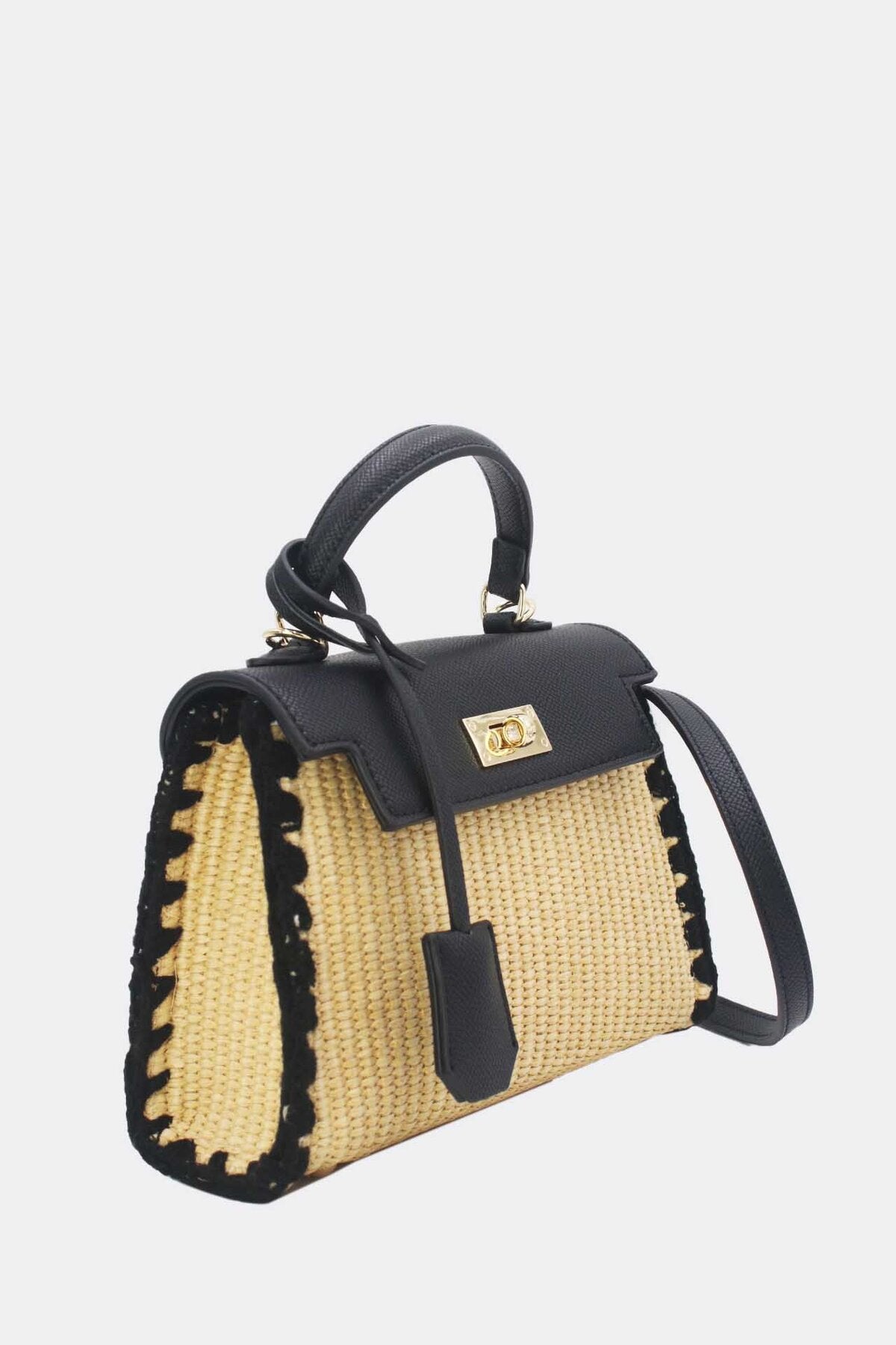 Sac Effet Paille PETIT Noir
