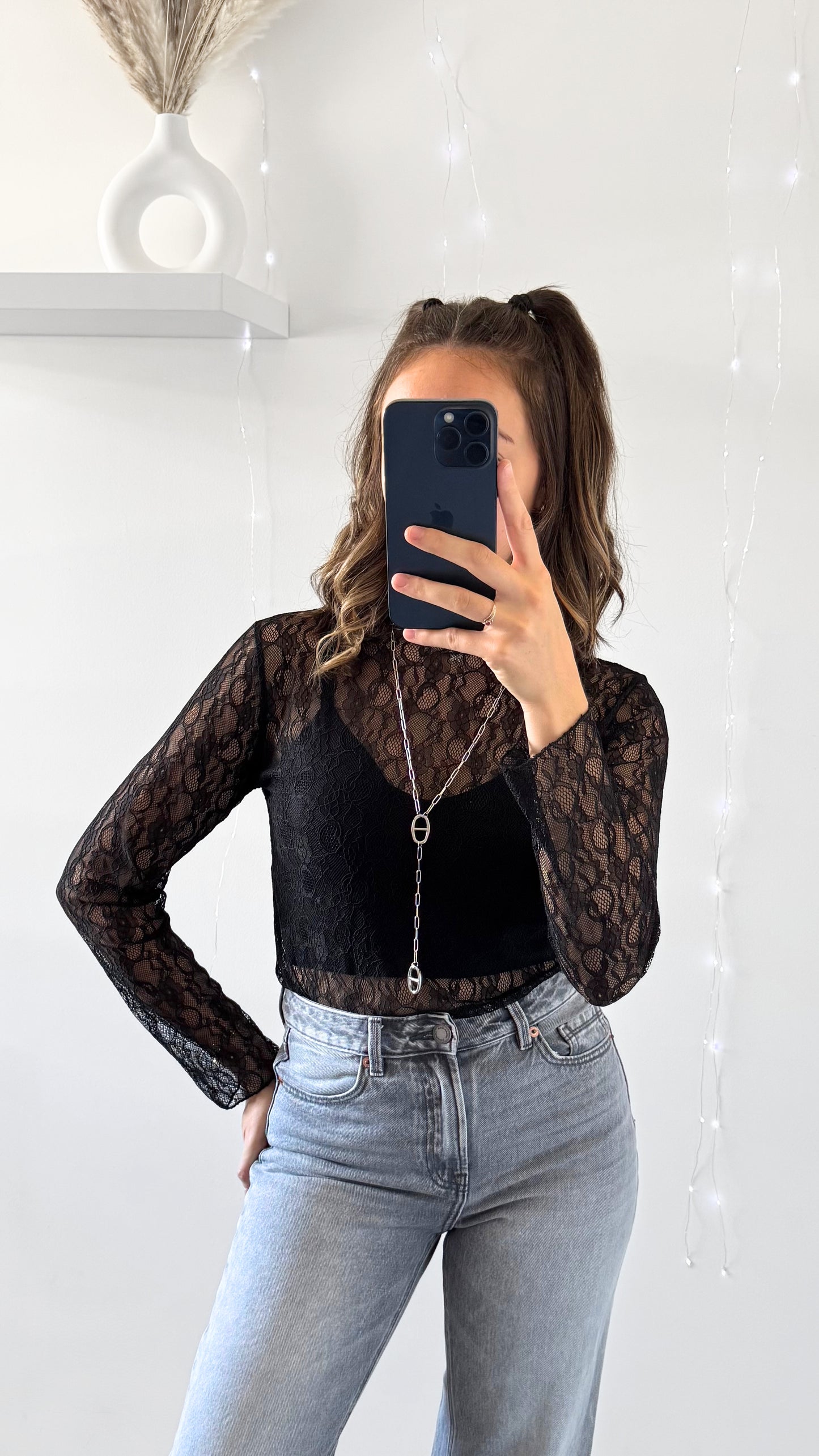 Sous Pull Dentelle ELY Noir