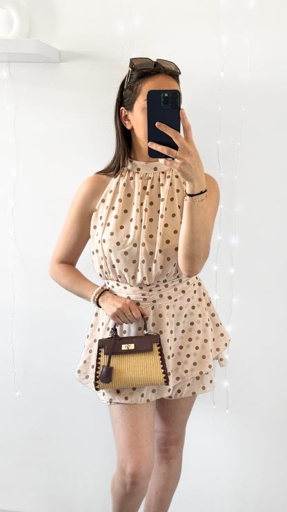 Combi-short À Pois LOUISE Beige