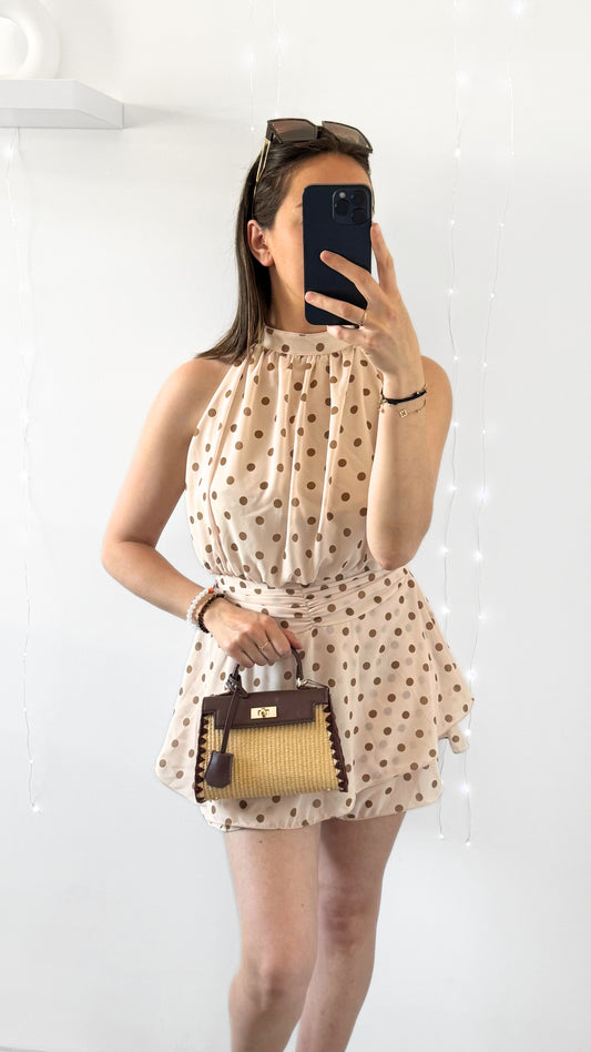 Combi-short À Pois LOUISE Beige
