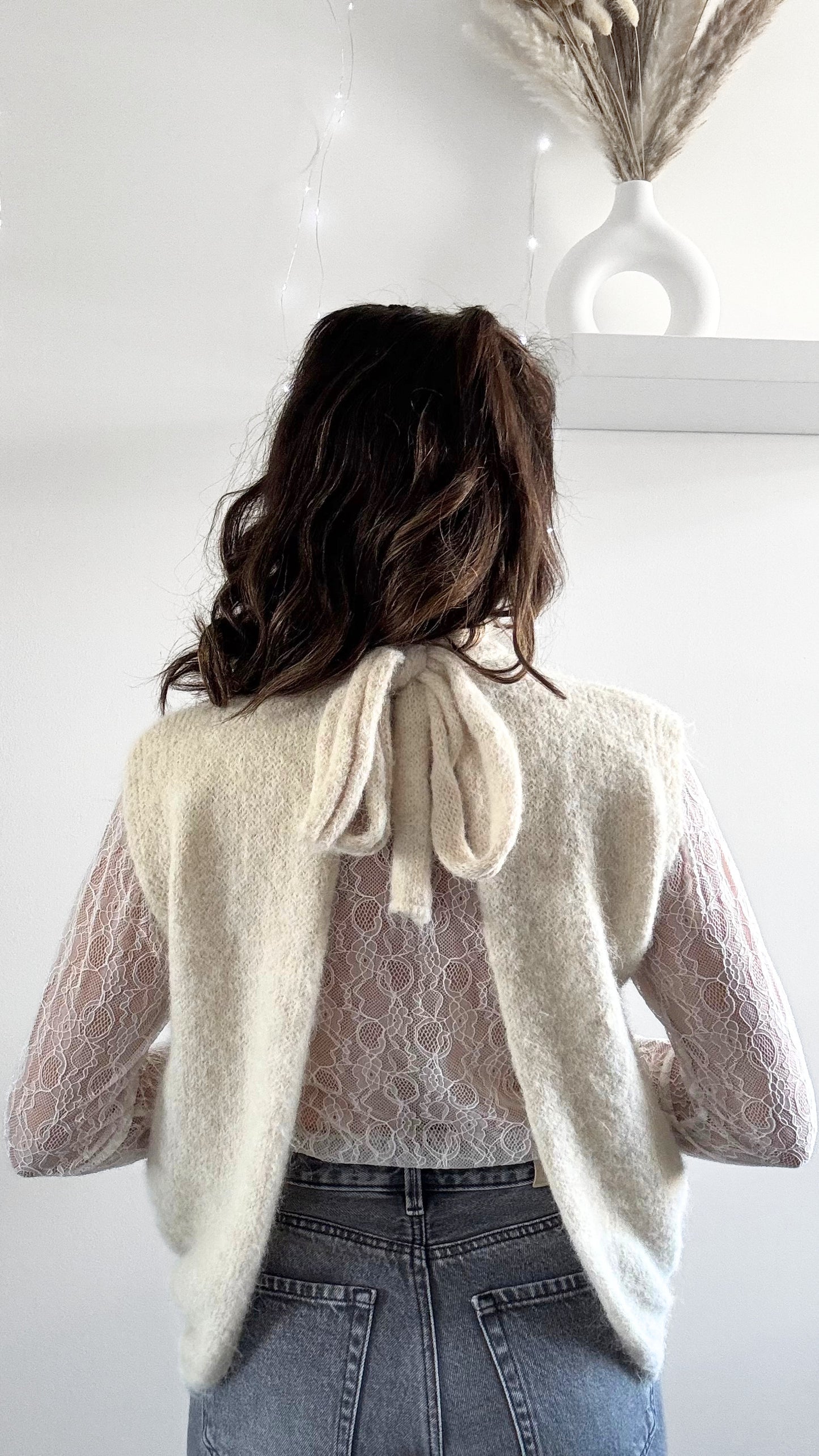 Sous Pull Dentelle ELY Blanc