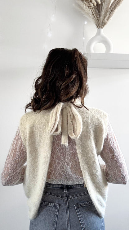 Sous Pull Dentelle ELY Blanc