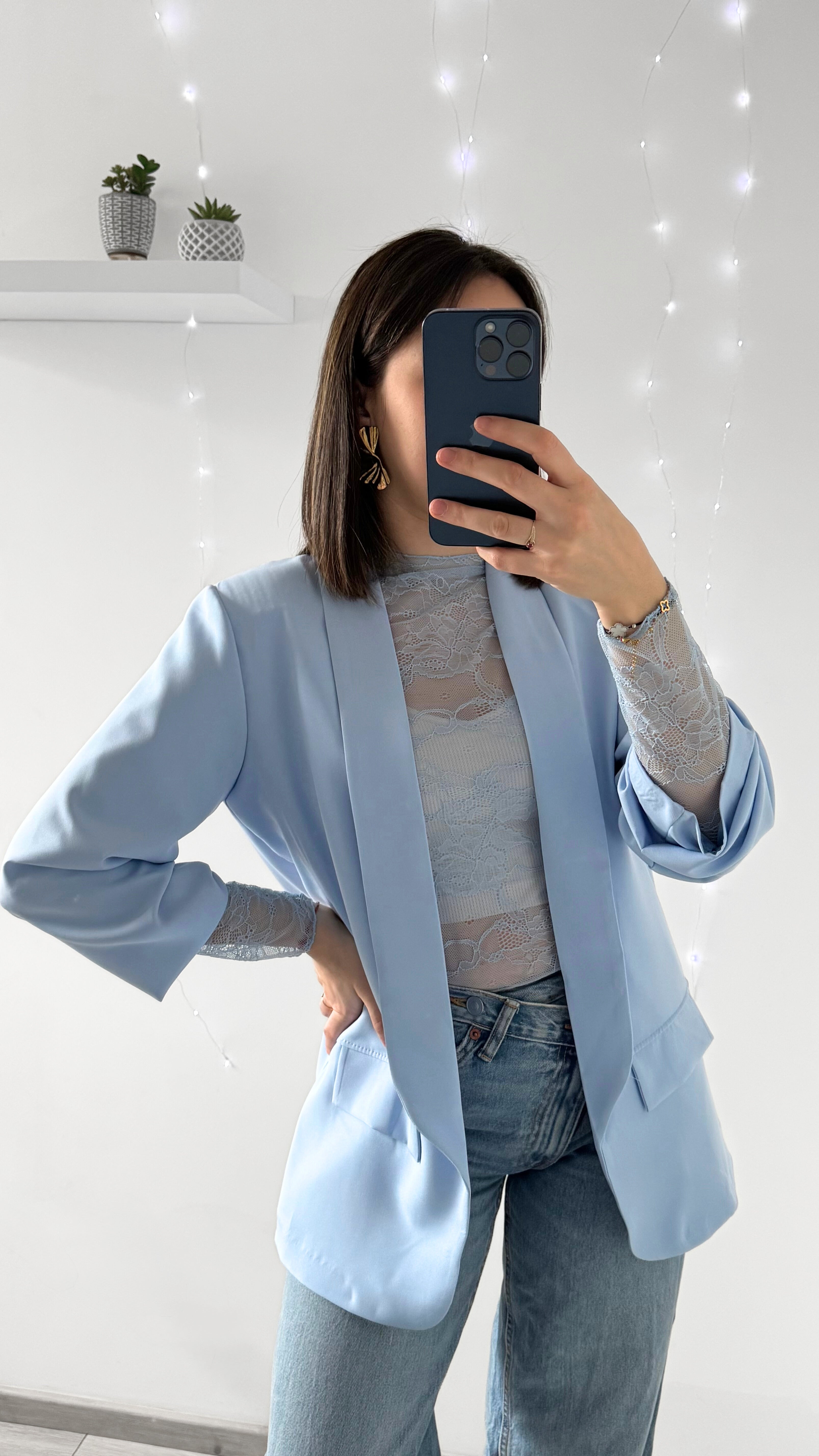 Blazer CÉLINE Bleu Ciel