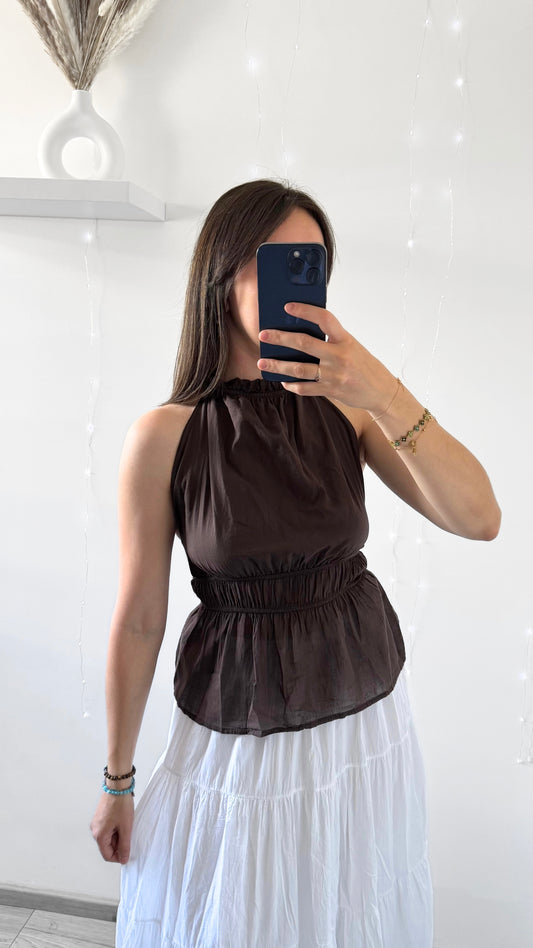 Top Dos Nu ANAÏS Chocolat