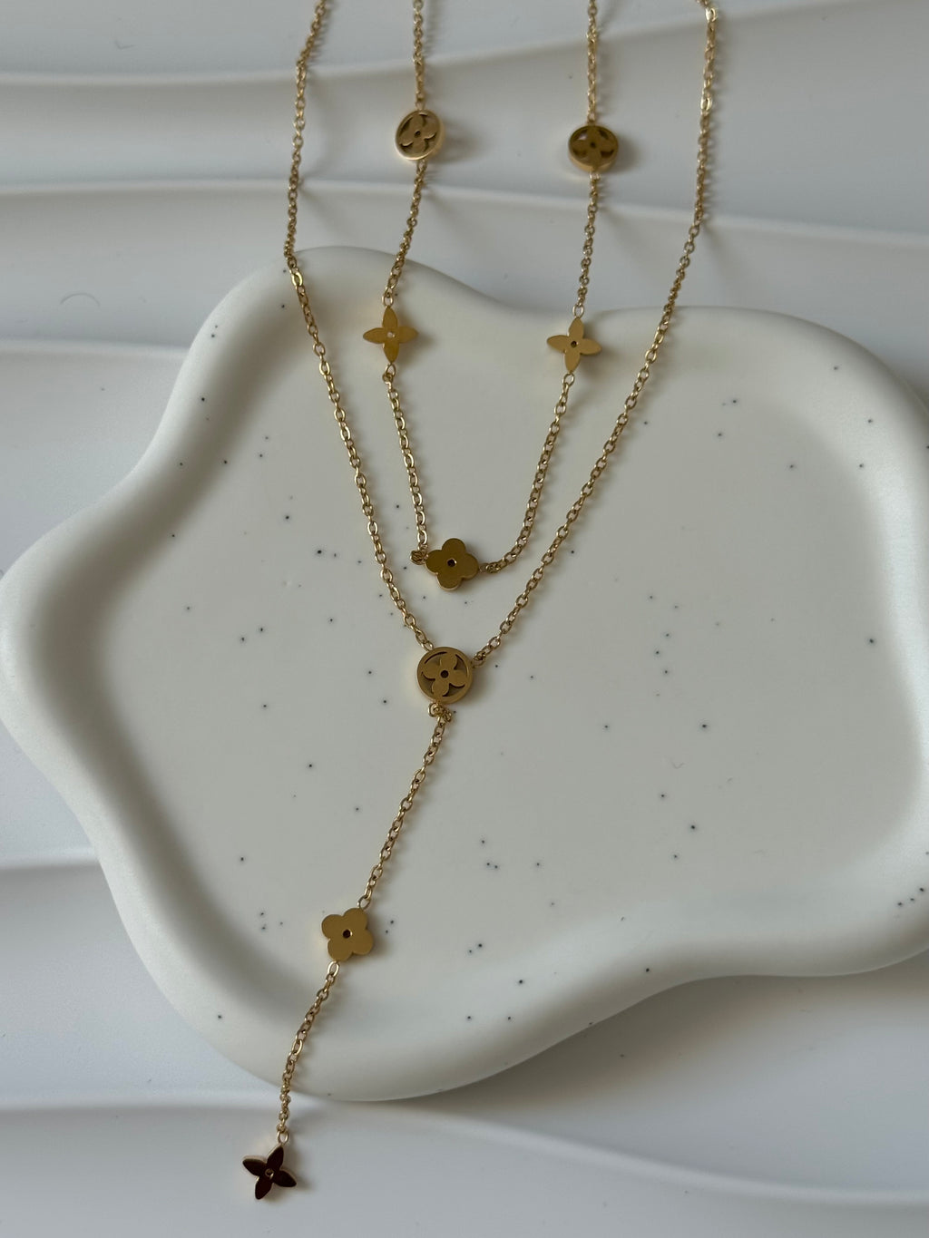 Collier Long Fleurs