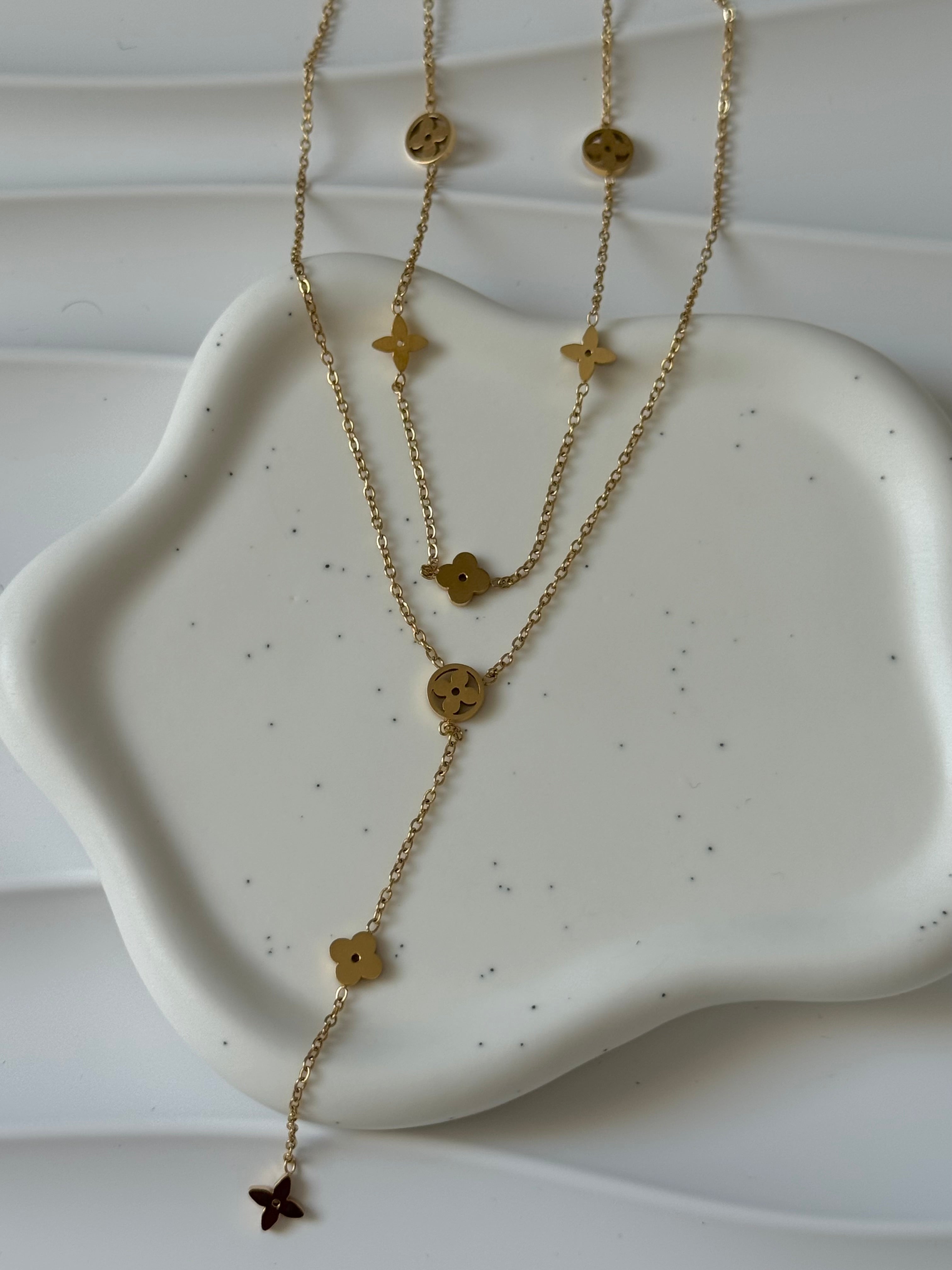 Collier Long Fleurs