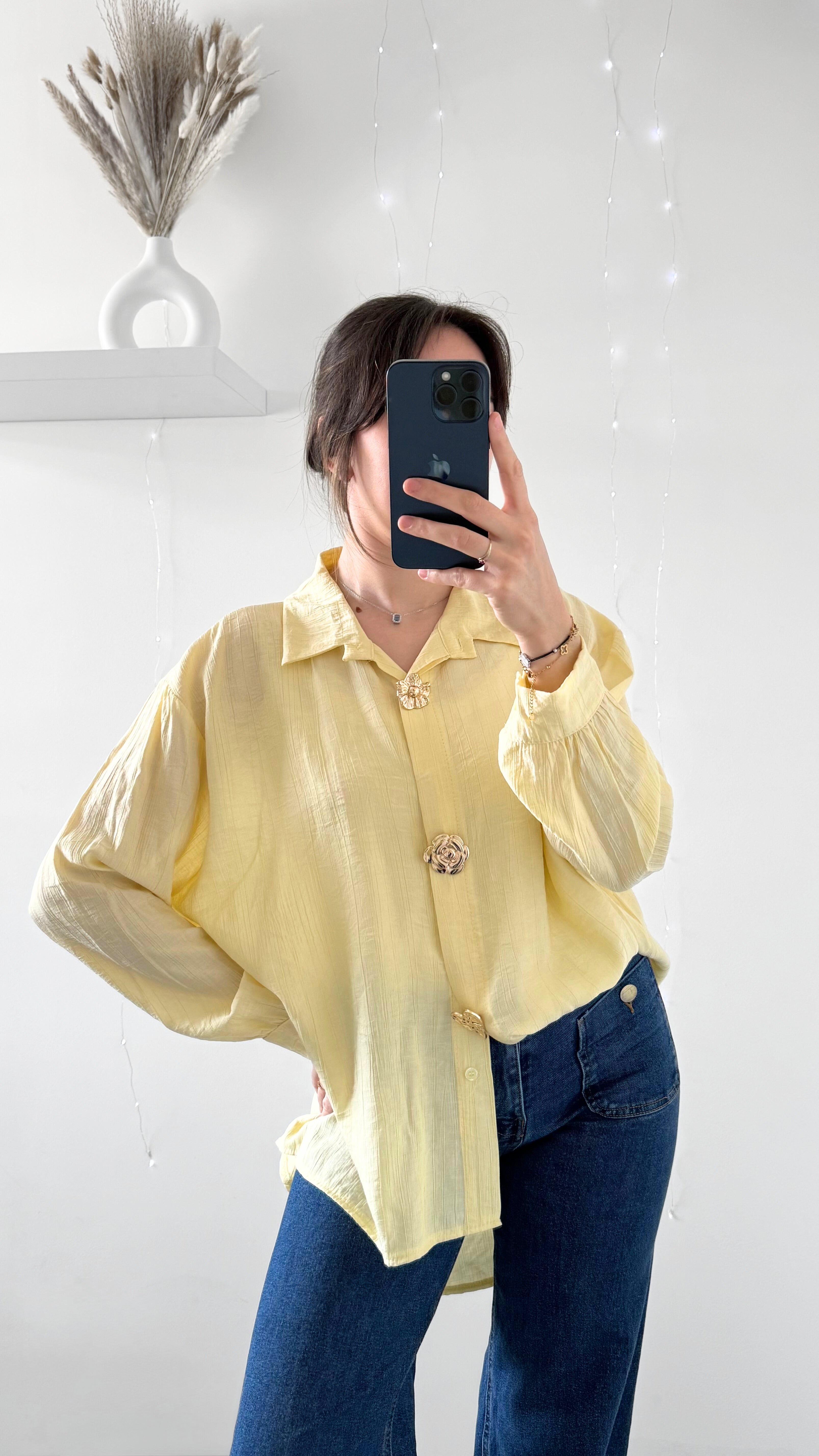Chemise Avec Broches SOLÈNE Jaune
