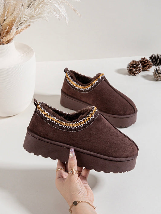Bottines Fourrées Chocolat