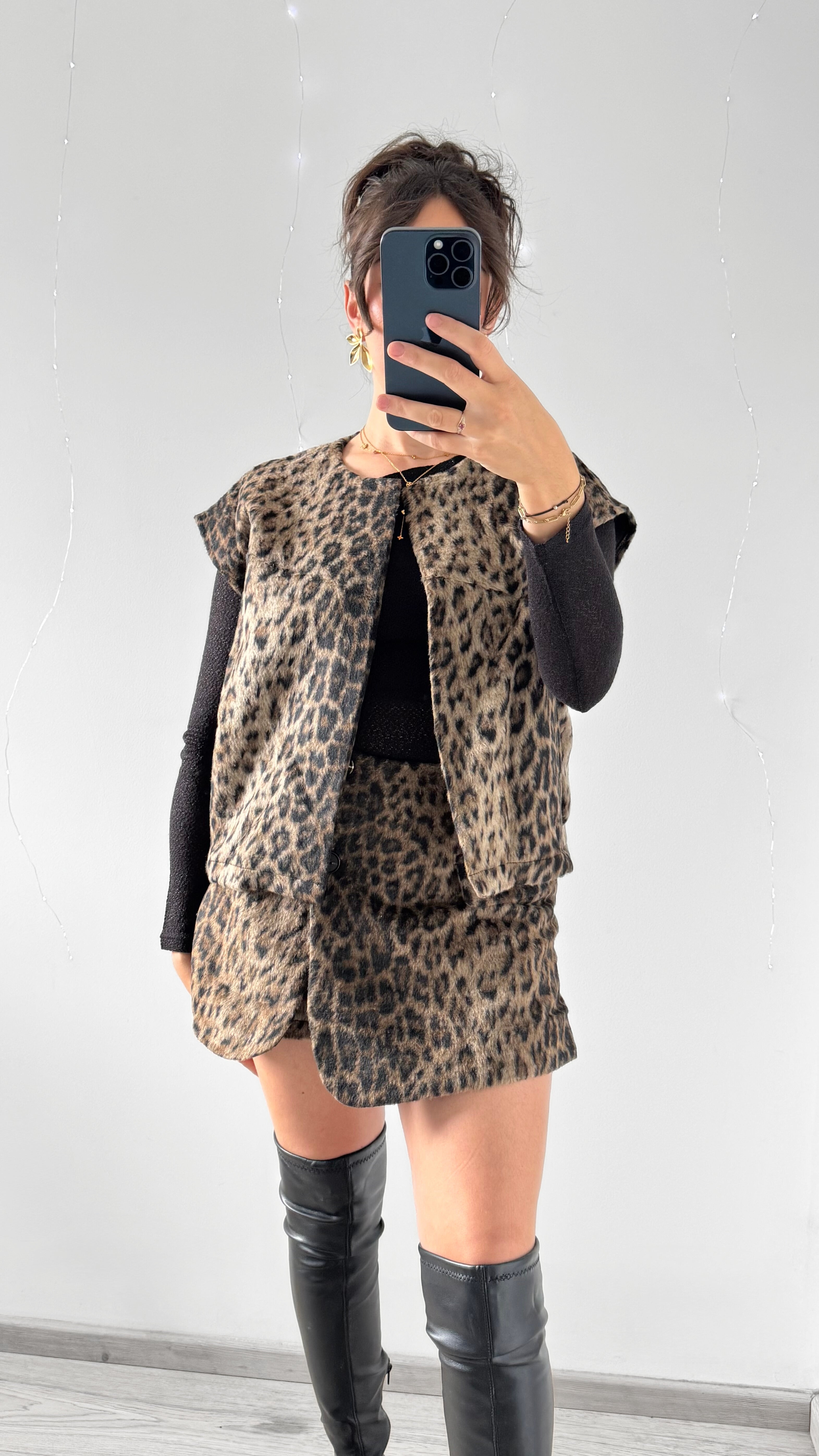 Veste Léopard Sans Manches ORA