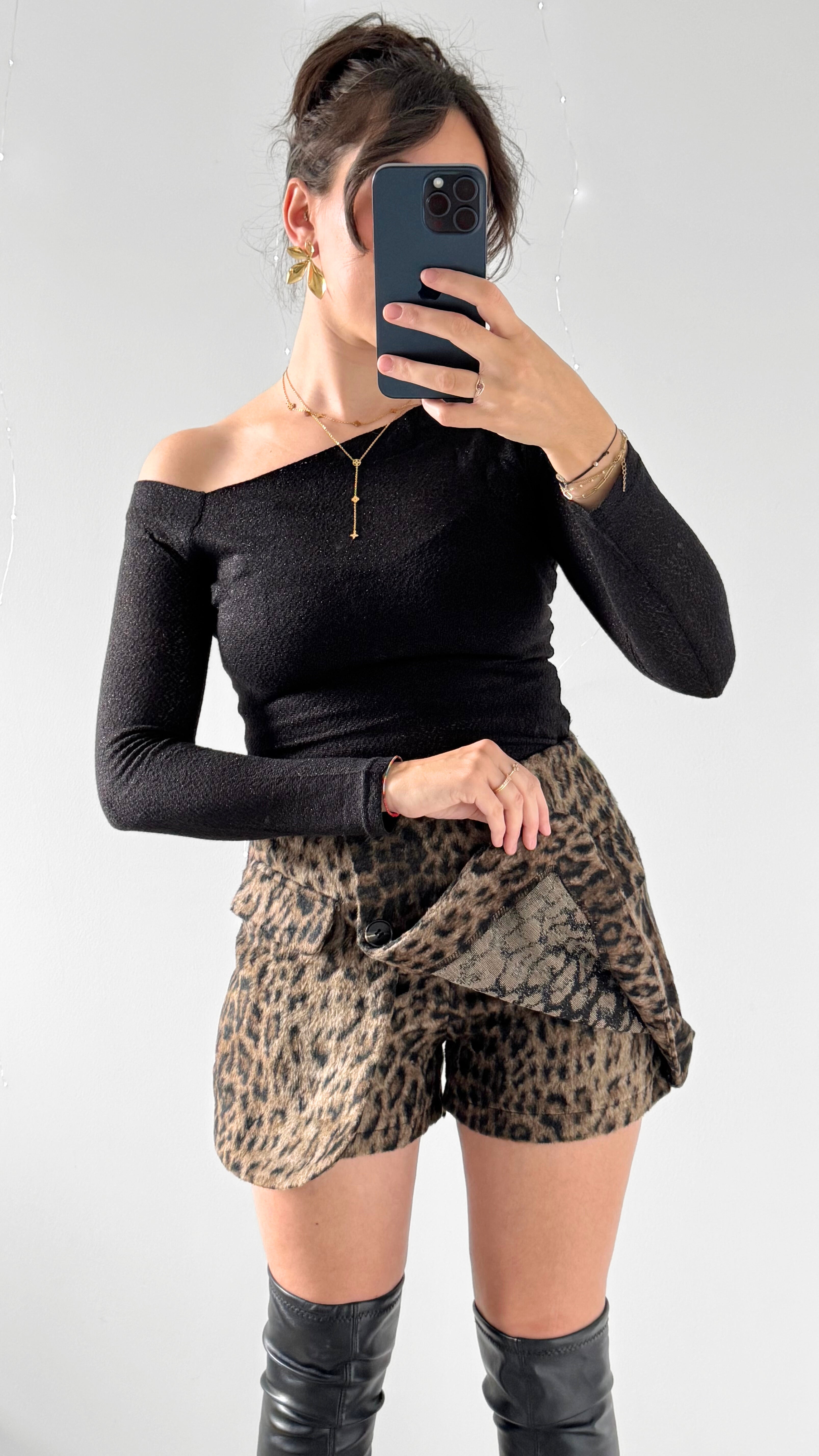 Jupe Short Léopard ORA