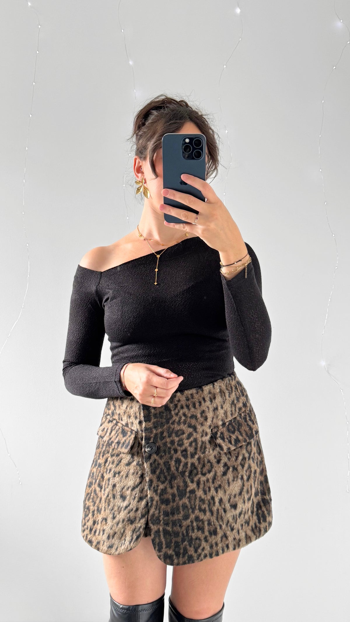 Haut Asymétrique LAURA Noir