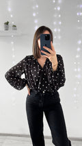 Body À Pois ANNABELLE Noir