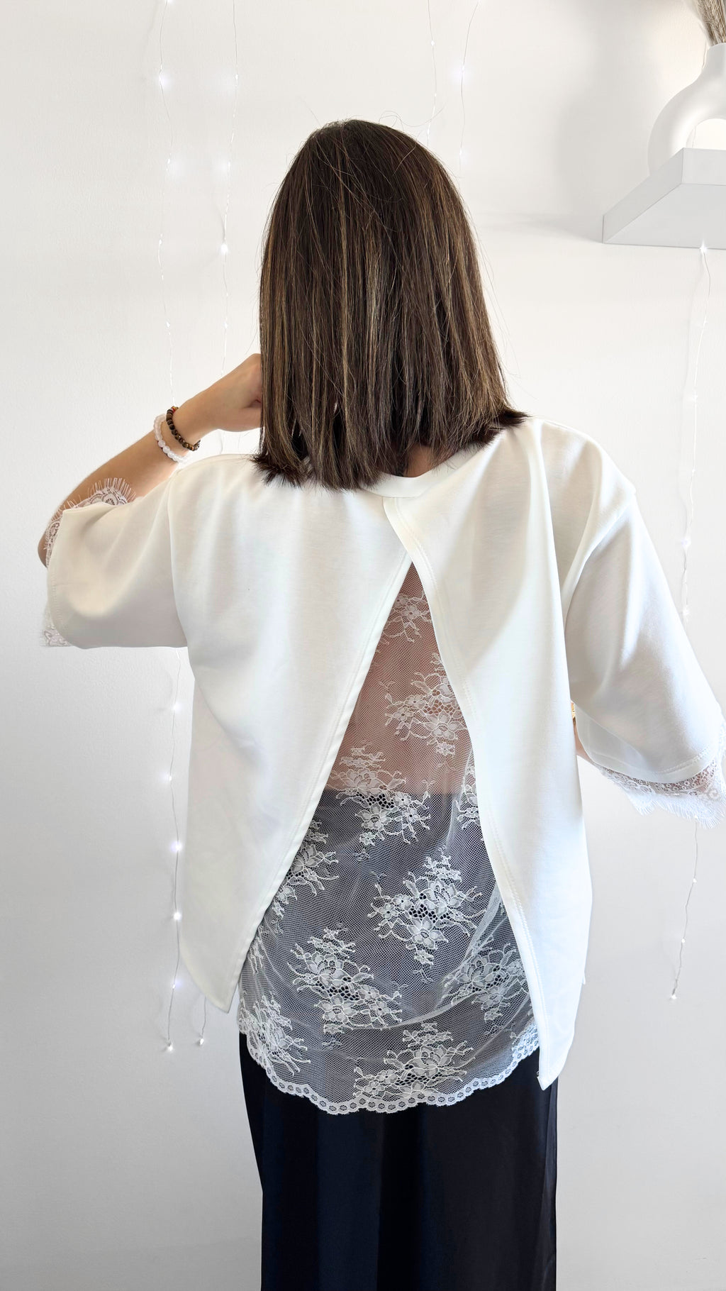 T-shirt Dentelle EMILIE Blanc