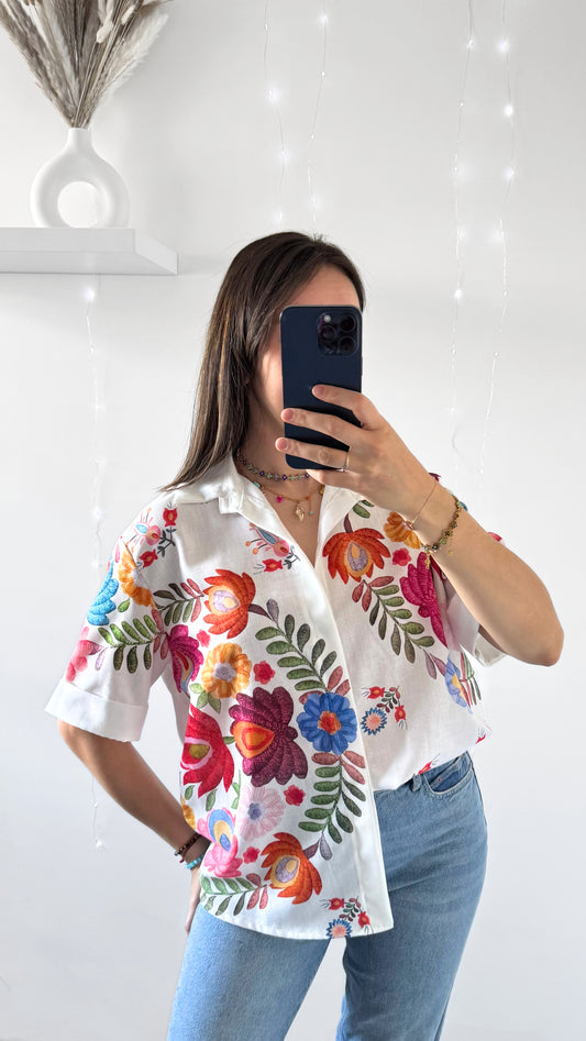 Chemise À Motifs GABRIELA Blanc