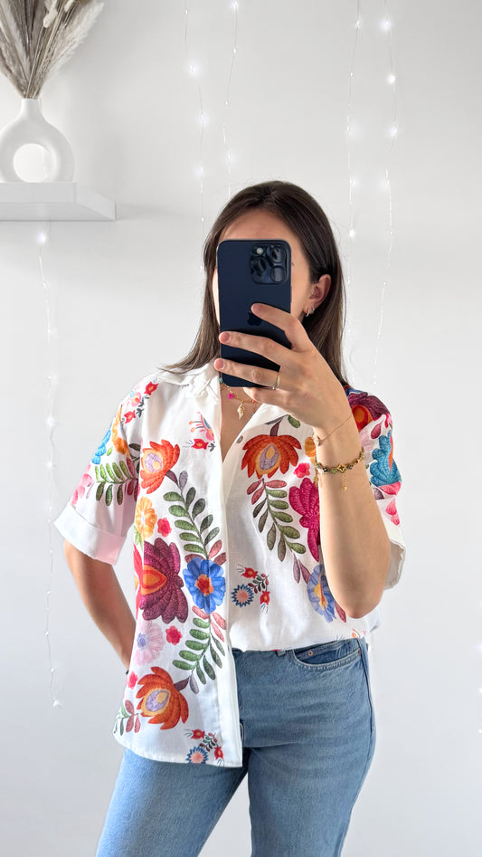 Chemise À Motifs GABRIELA Blanc