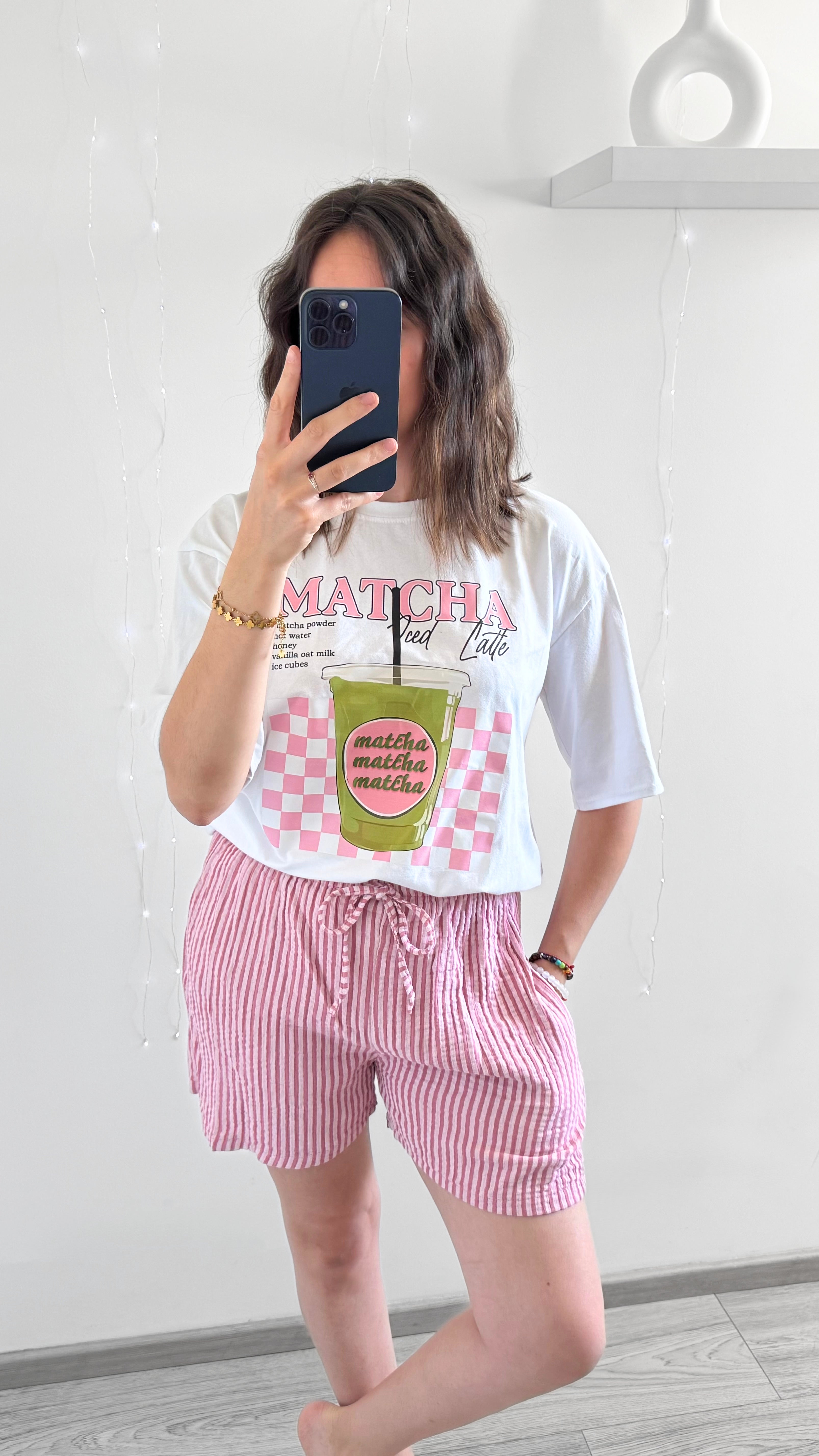 Short À Rayures AVA Rose