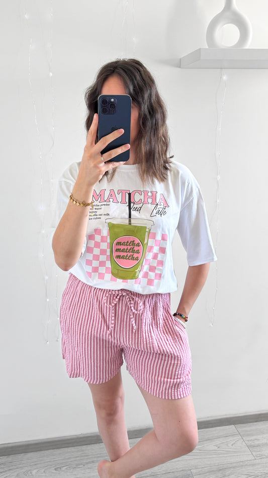 Short À Rayures AVA Rose