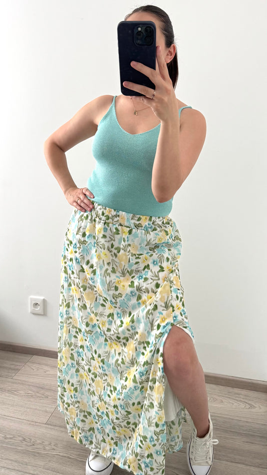 Jupe Longue EDEN Turquoise