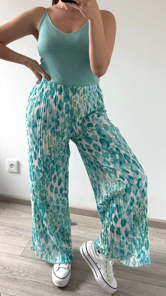 Pantalon FLORA Turquoise