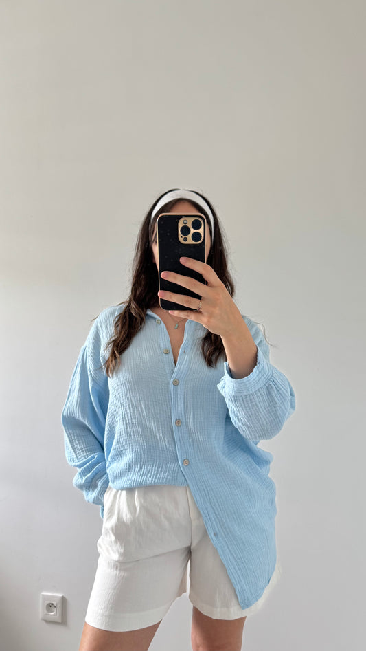 Chemise Oversize HILONA Bleu
