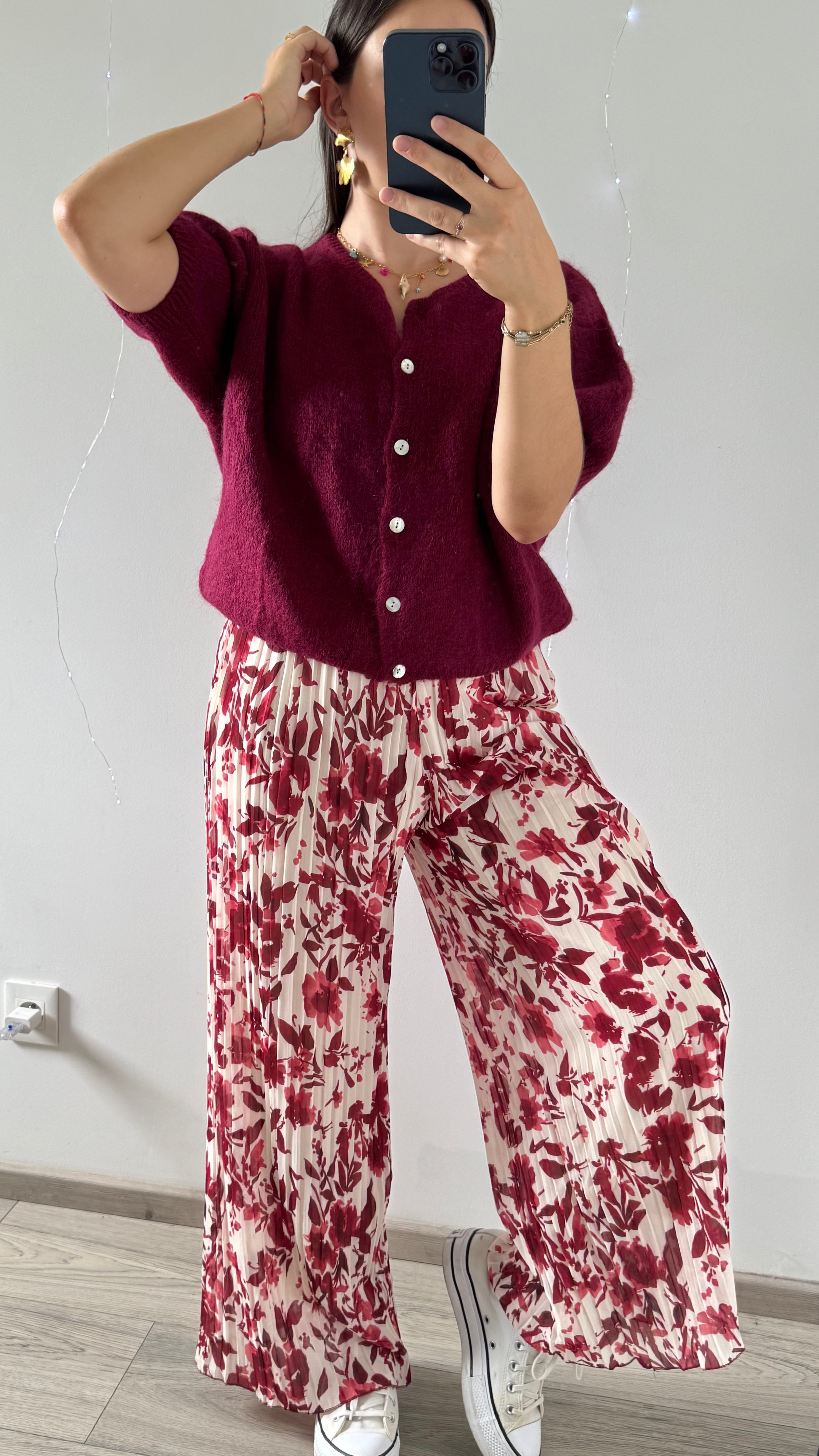 Pantalon FLORA Bordeaux