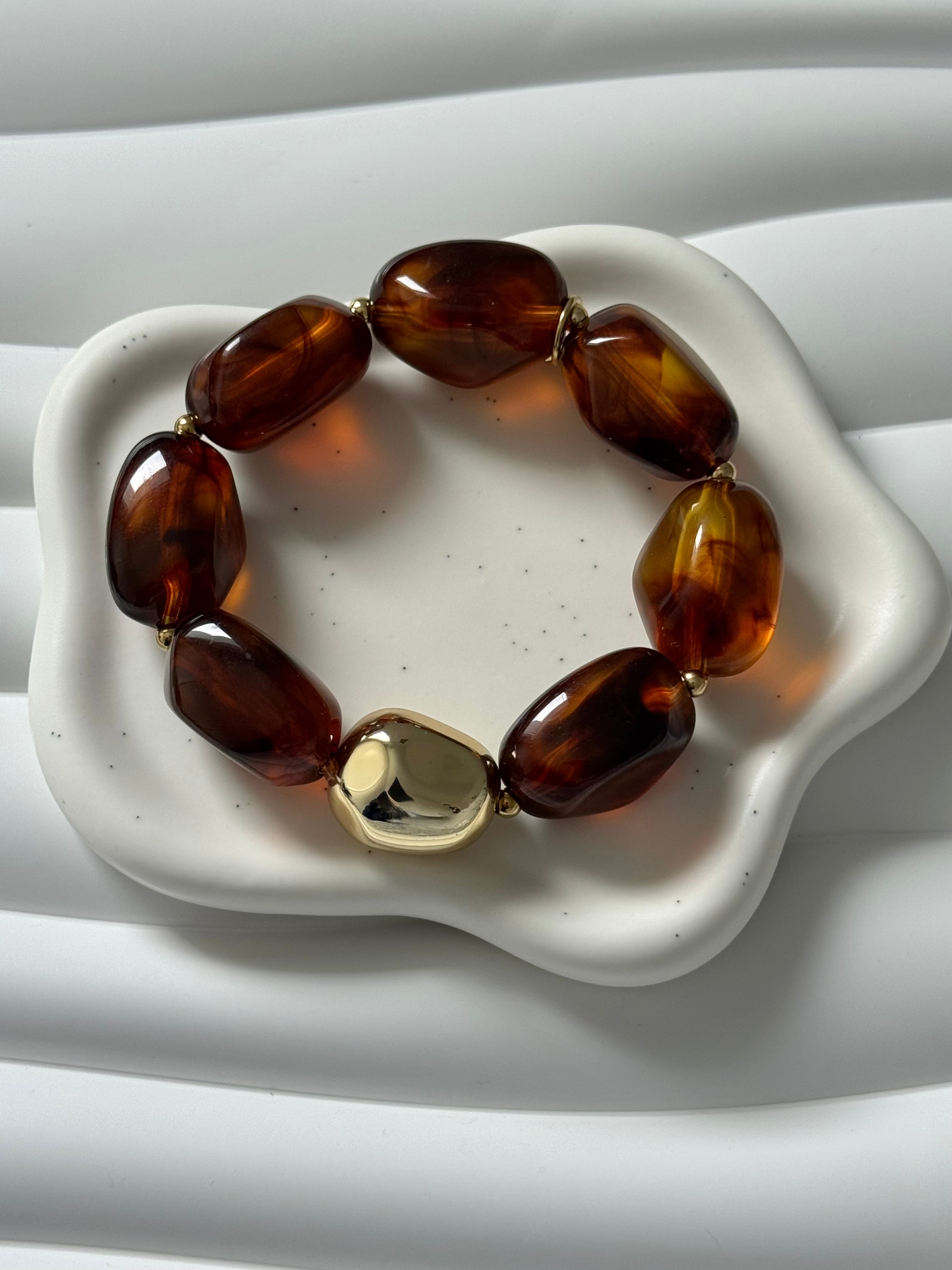 Bracelet Résine Marron