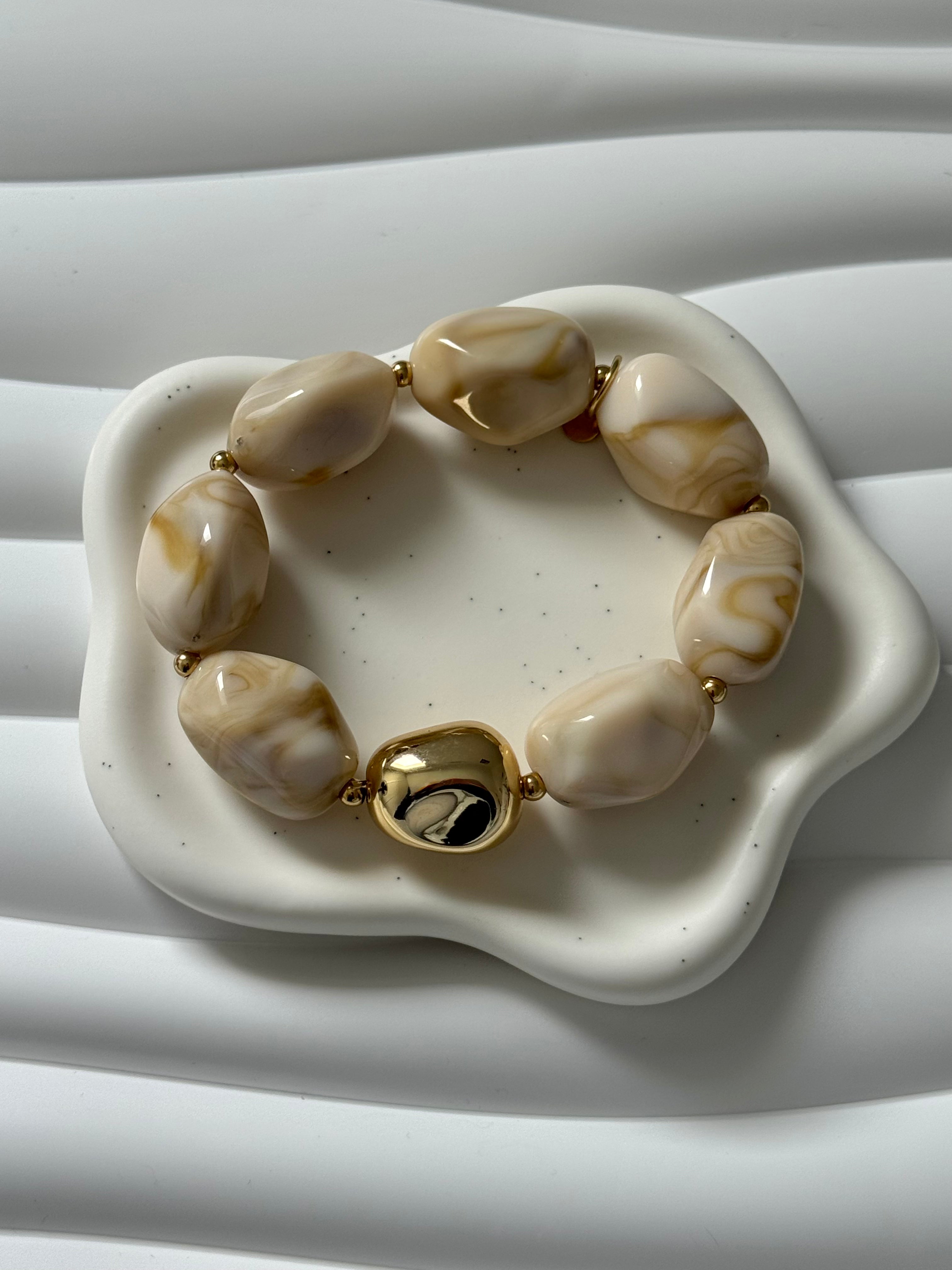Bracelet Résine Beige