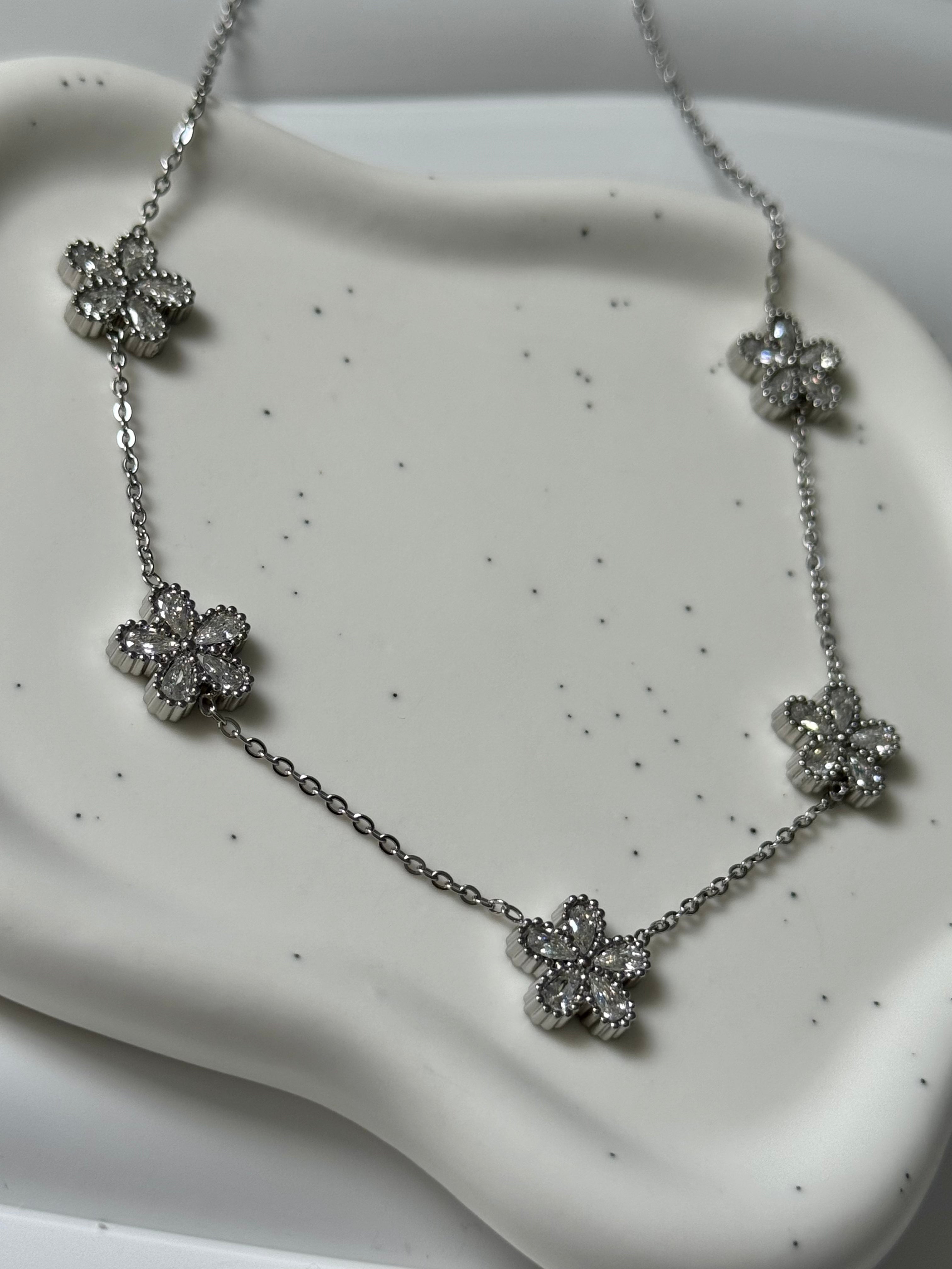 Collier Fleur Argent