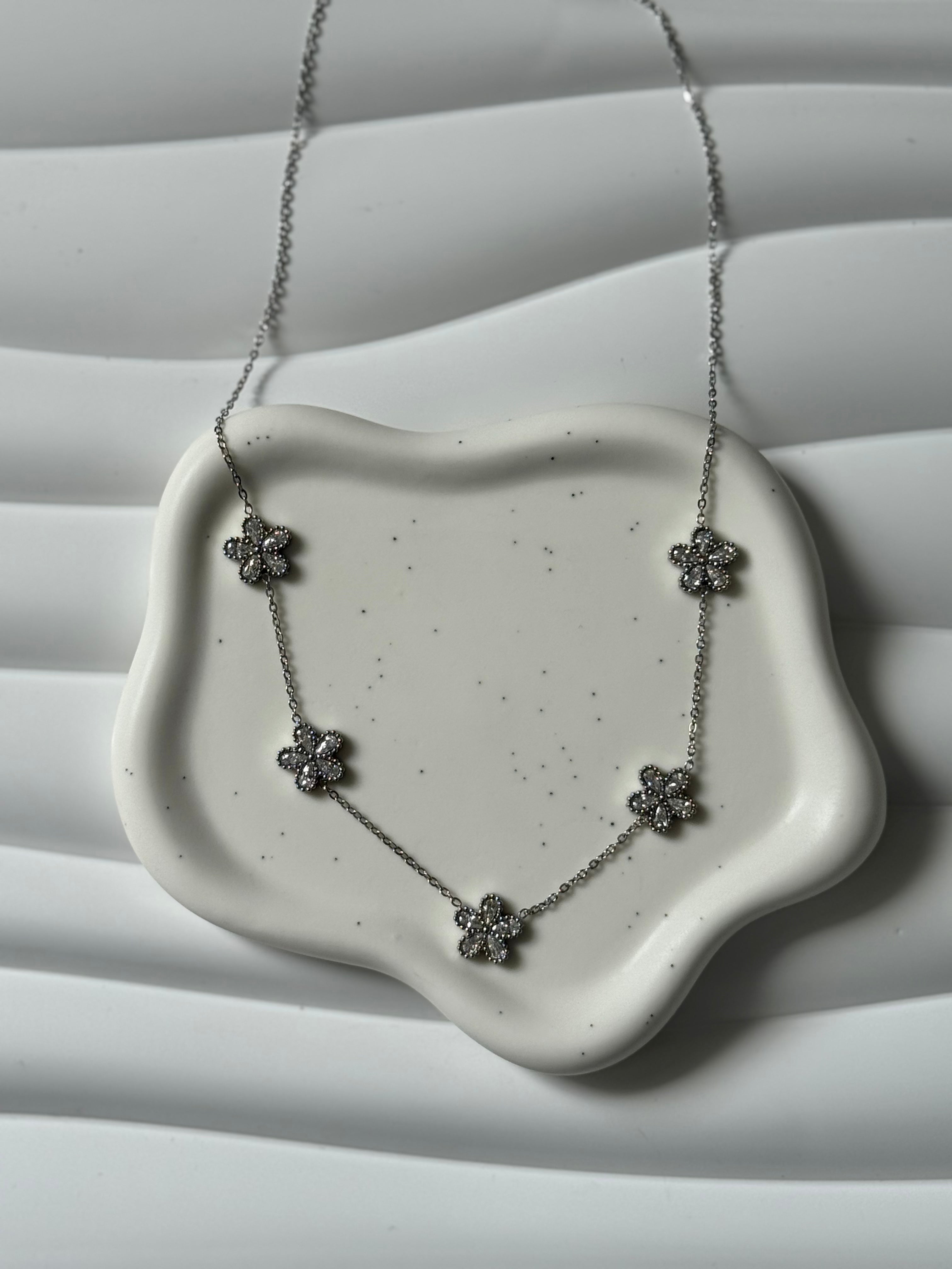 Collier Fleur Argent
