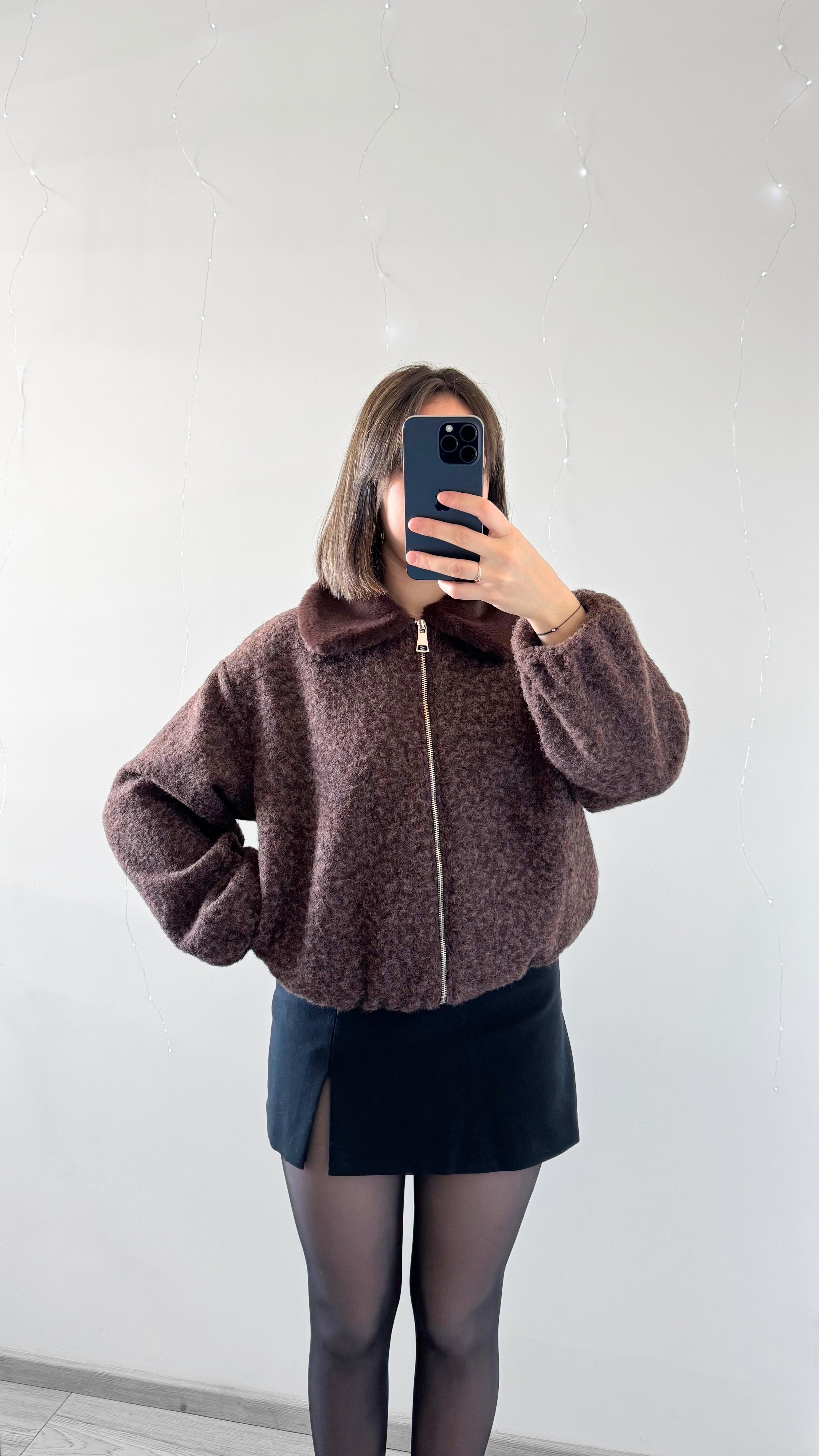 Veste En Feutrine VICTORIA Chocolat